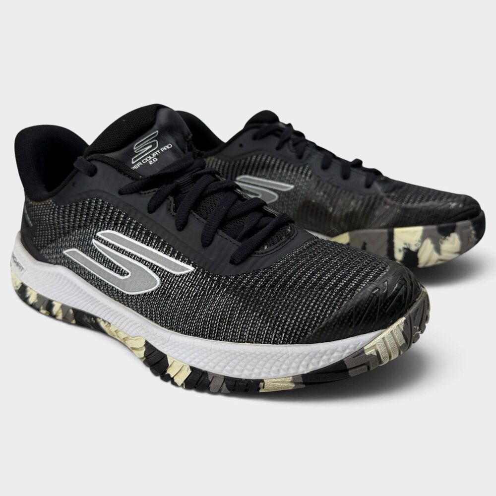 Skechers Viper Court Pro 2.0 Pickleball Shoes Womens 8.5 Black White Arch Fit
